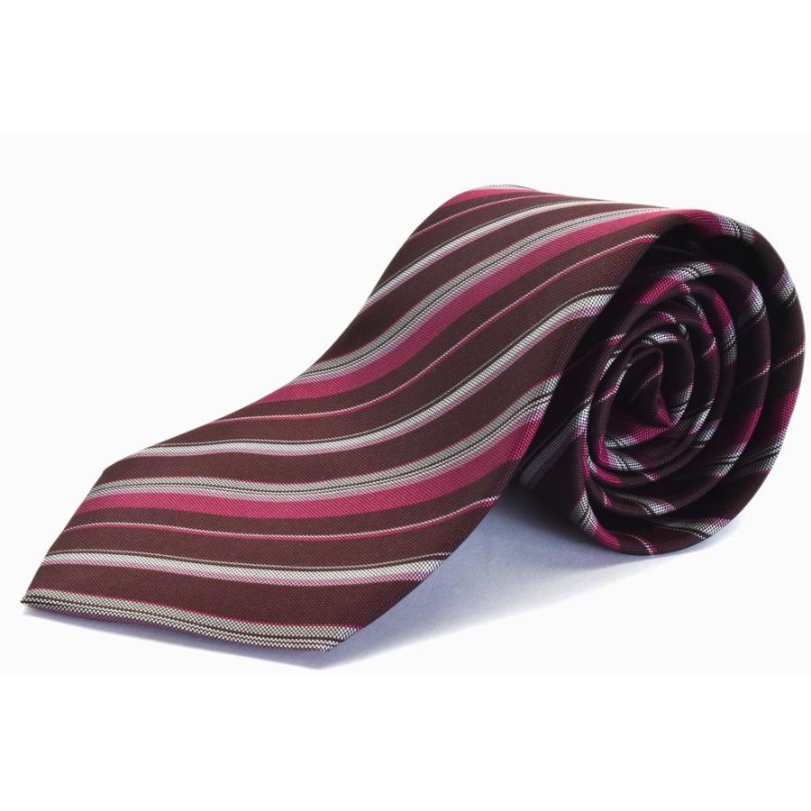 MICHIKO LONDON ストライプ 小豆色 ワイン m-26e 日本製 ポイント利用