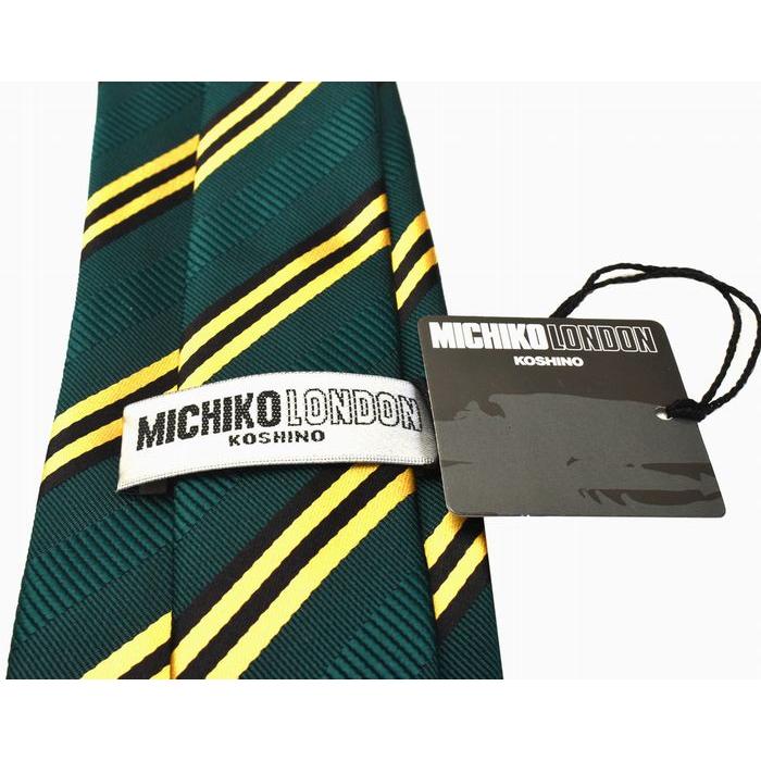 日本製 ギフト 父の日 プレゼント MICHIKO LONDON ミチコロンドンm-63f グリーン ストライプ ブランド Necktie｜flyingbluenet｜05