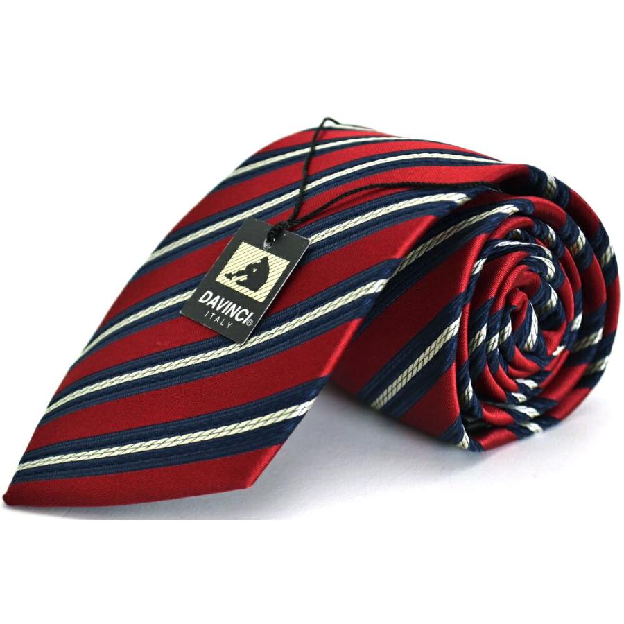 ネクタイ プレゼント ギフト クリスマス ブランド Pda 7 Davinci 8cm幅 ネクタイ ポリ レッド ストライプ Pda 7 ネクタイの専門店flying Blue 通販 Yahoo ショッピング