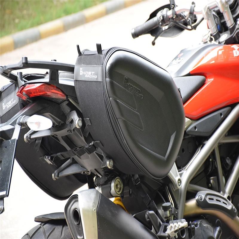 バイク用 サイドバッグ ツーリングバッグ レインカバー付き ヘルメット