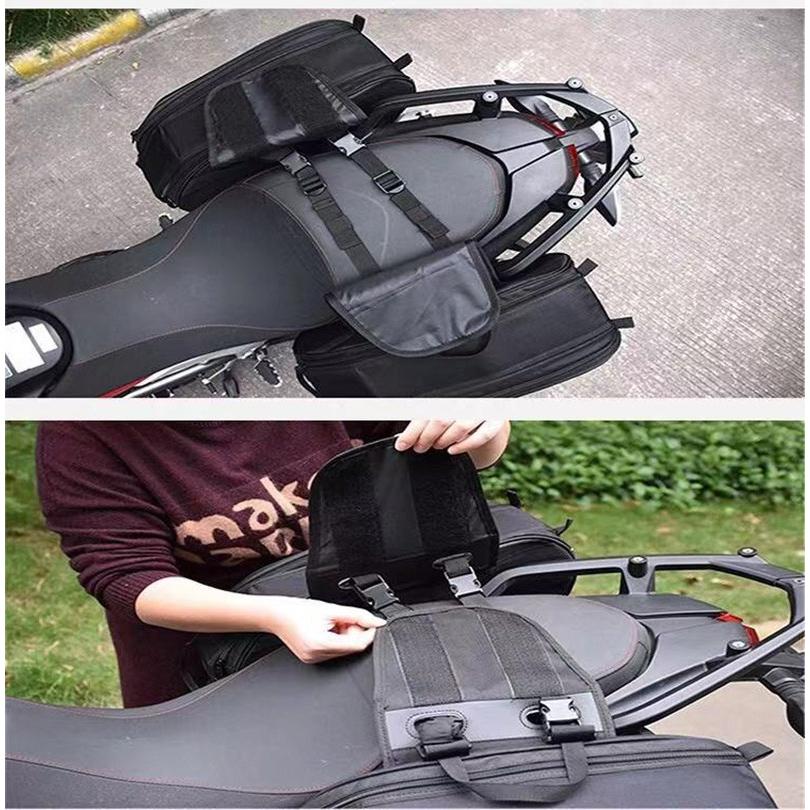 バイク用 サイドバッグ ツーリングバッグ レインカバー付き ヘルメットも入る(拡張機能あり) 上質カーボン調 大容量 カーボンブラック 送料無料 |  | 17