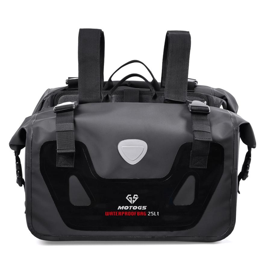 バイク 50L大容量 ツーリングバッグ サイドバッグ 上質 防水防塵リュックサック バッグ 左右セット ブラック　送料無料