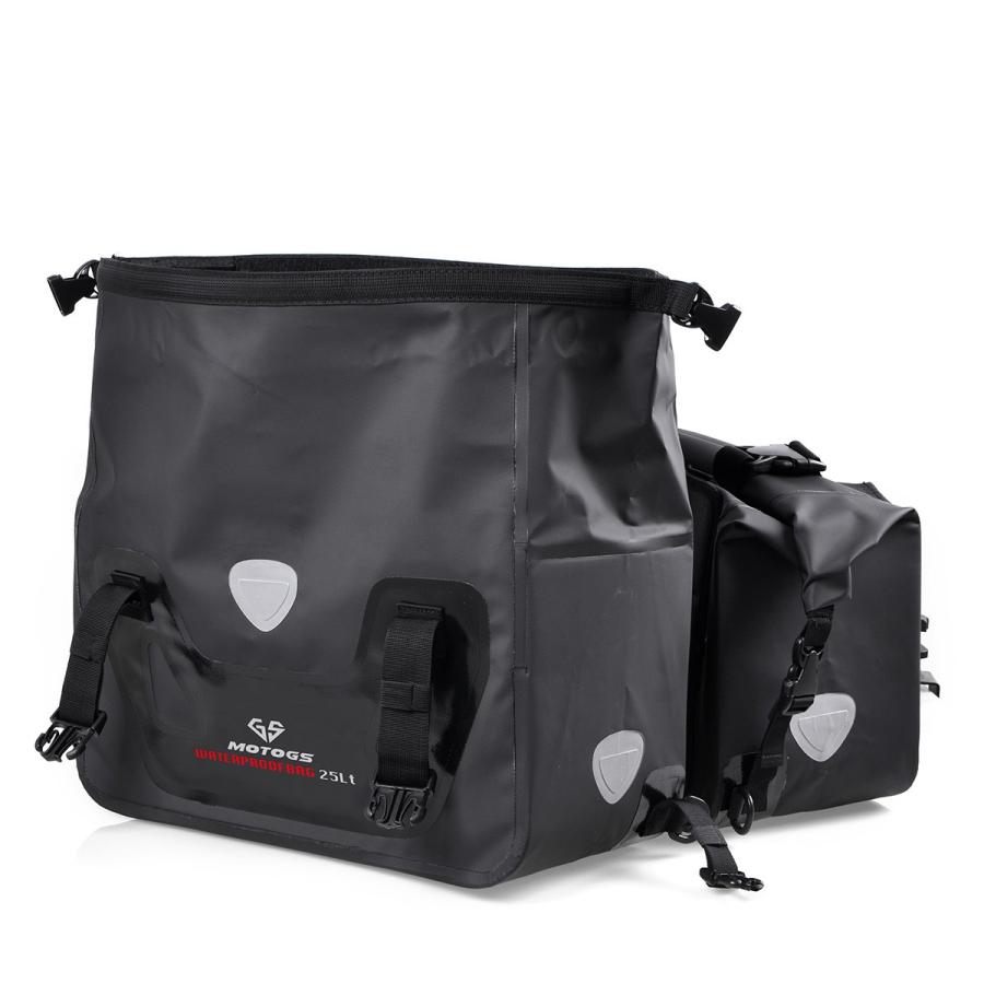 バイク 50L大容量 ツーリングバッグ サイドバッグ 上質 防水防塵リュックサック バッグ 左右セット ブラック　送料無料