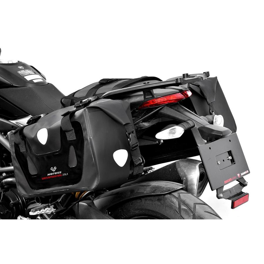 バイク 50L大容量 ツーリングバッグ サイドバッグ 上質 防水防塵リュックサック バッグ 左右セット ブラック　送料無料