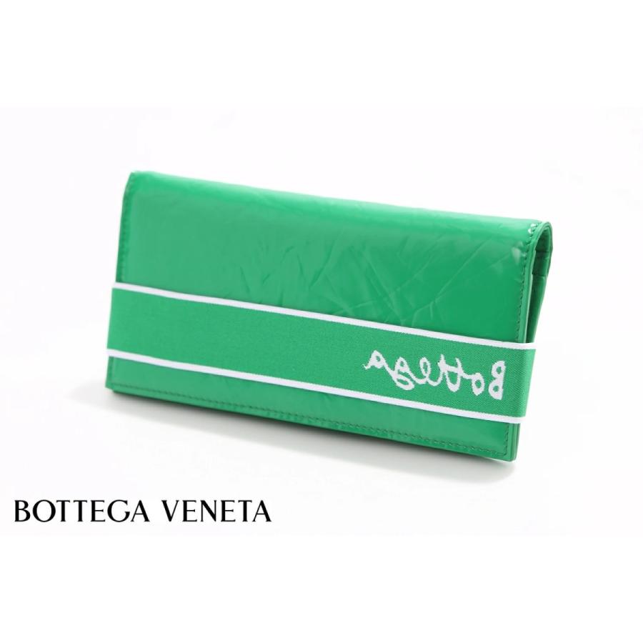 BOTTEGA VENETA グリーン レザー 長財布