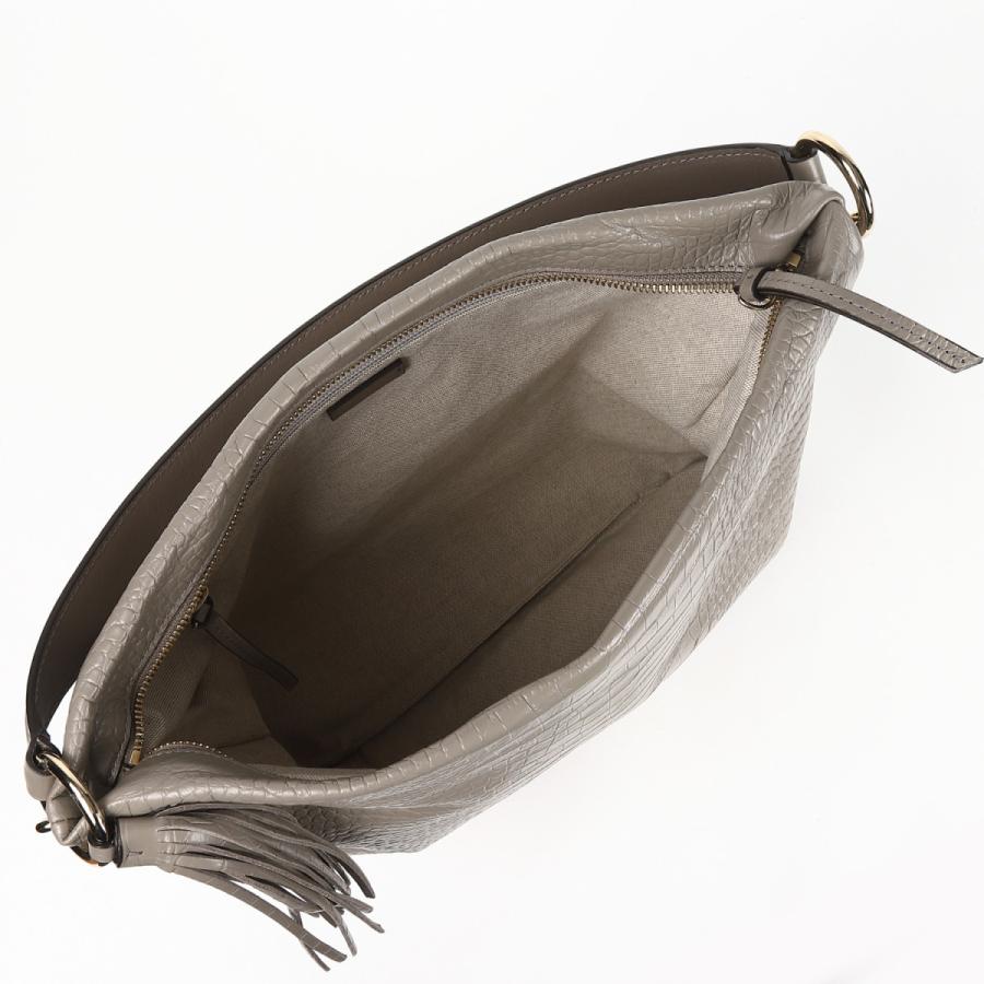 JIMMY CHOO ハンドバッグ グレー 型押し SOFT HOBOの画像