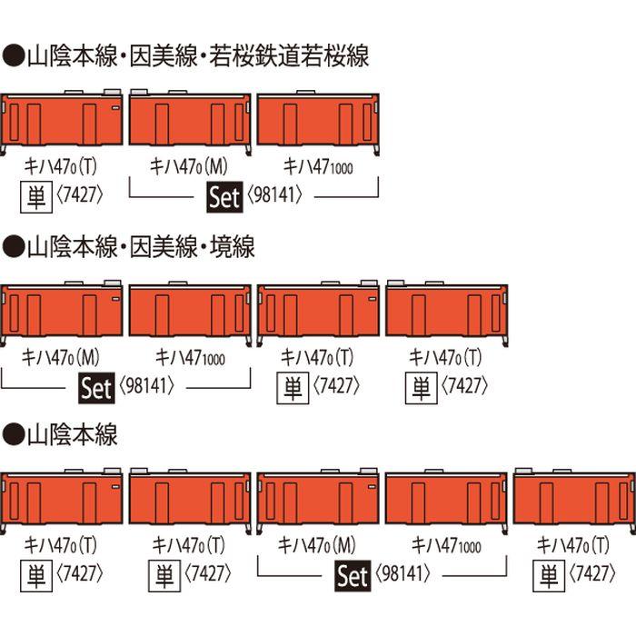 Nゲージ キハ47-0形 ディーゼルカー JR西日本更新車 首都圏色 後藤総合車両所 T  鉄道模型 トミーテック 7427 新製品予約｜flyingsquad｜02