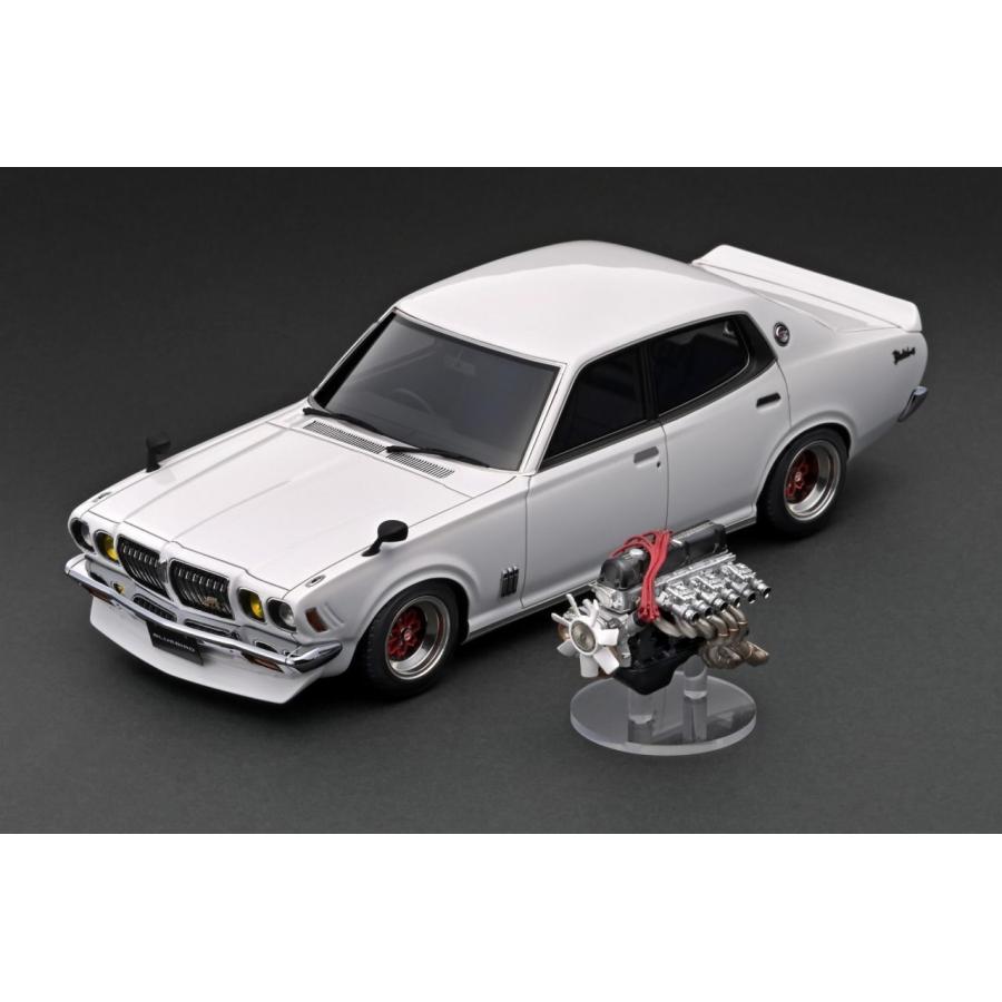 1/18 Nissan Bluebird U 2000GTX (G610) White 1/18「L20型」エンジン