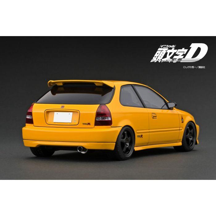 1/18 頭文字D Honda シビック (EK9) タイプR イエロー 舘智幸 完成品
