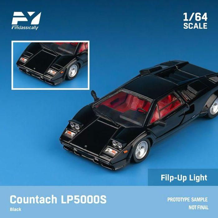 Finclassically 1/64 Countach LP5000S Metallic black フリースタイル