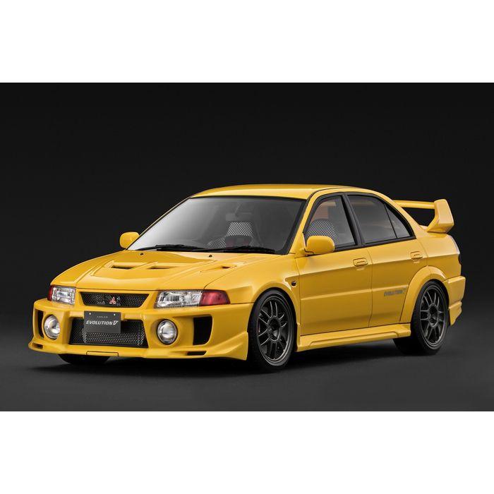 Mitsubishi Lancer Evolution V ミニカー　1/18 1/18 Mitsubishi LANCER EVOLUTION V (CP9A) Yellow ティーケー
