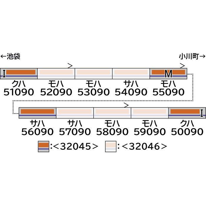 Nゲージ 東武50090型（TJライナー/川越特急・車番選択式）増結用中間車