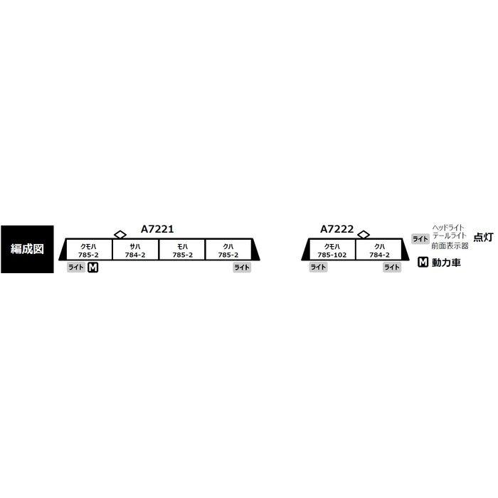 Nゲージ 785系 特急 スーパーホワイトアロー  登場時 増結2両セット 鉄道模型 ジオラマ 電車 マイクロエース A7222 新製品予約｜flyingsquad｜02