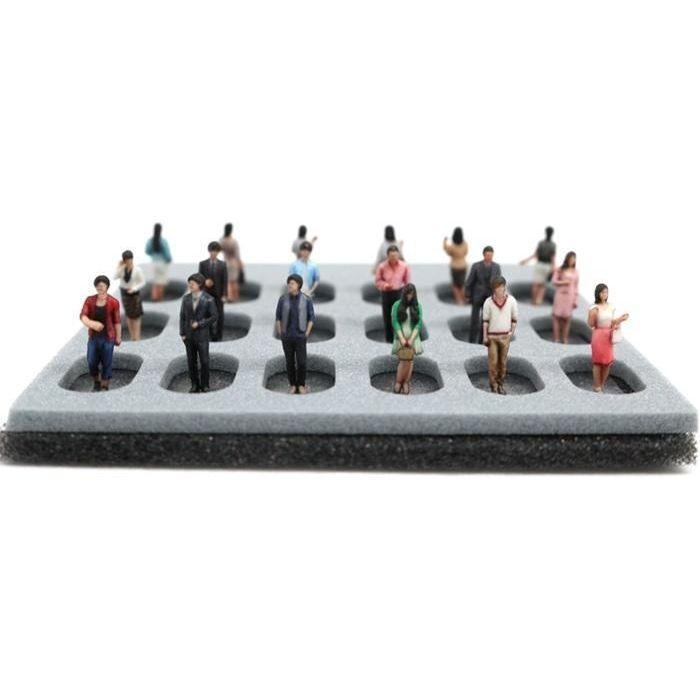 Nゲージ 1/100 3Dフルカラー出力フィギュア 18体入り 鉄道模型 TTC 55