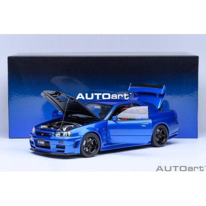 AUTOart 1/18　ニスモ Nismo R34 GT-R Z-tune （ベイサイドブルー／カーボンブラック・ボンネット） ミニカー 模型 オートアート 77460｜flyingsquad｜09