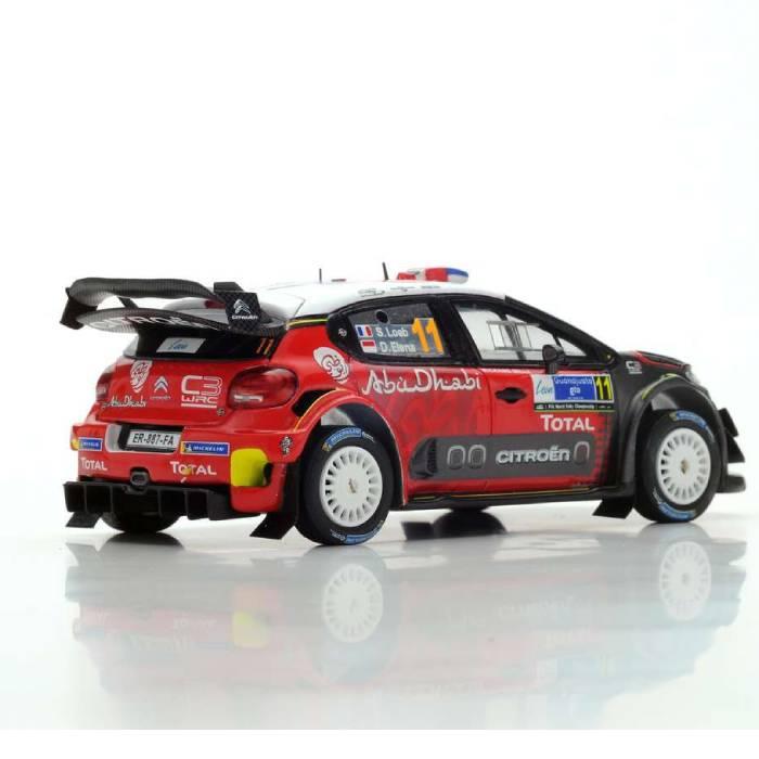 スパーク 1/43 シトロエン C3 No.11 シトロエン Total Abu Dhabi 2018 WRC グアナフアト メキシコラリー S.ローブ/D.エレナ Spark Japan S5962｜flyingsquad｜04