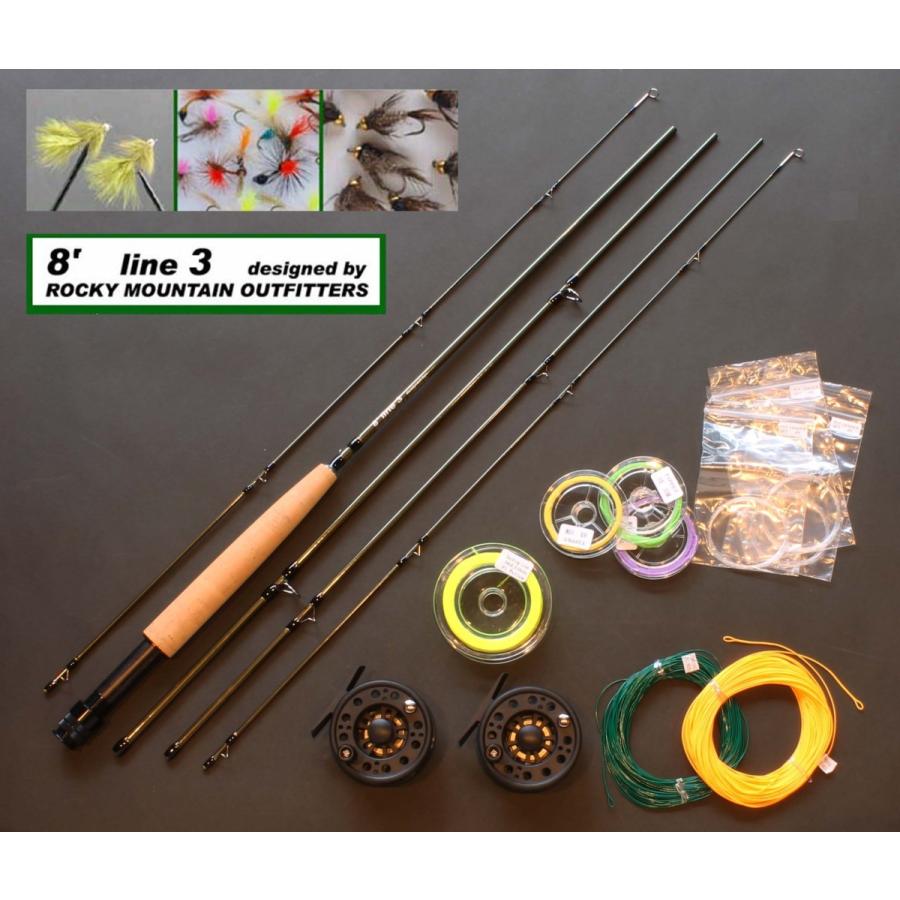 Rocky Mountain Outfitters フライロッドセット ツインモーション ＃3／8ft フライタックルセット」RockyMountain