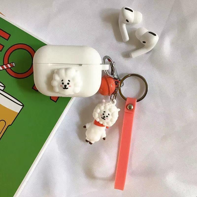 BT21 グッズ  ビーティー21 防弾少年団 韓国 Airpods1/2/3/Pro ケース エアーポッズ エアーポッド カバー シリコン バンタン チャーム付き｜flysell｜21