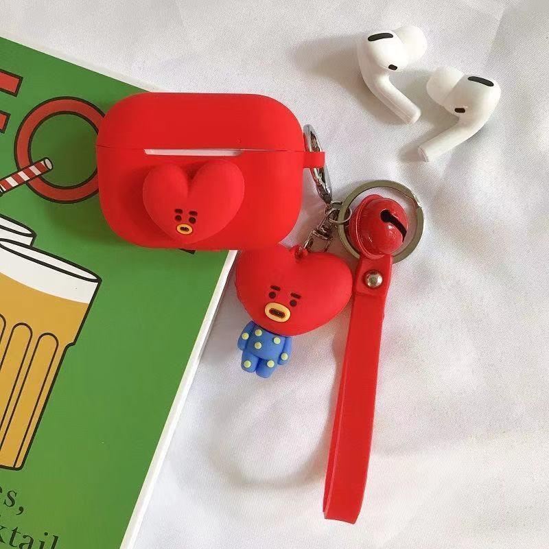 BT21 グッズ  ビーティー21 防弾少年団 韓国 Airpods1/2/3/Pro ケース エアーポッズ エアーポッド カバー シリコン バンタン チャーム付き｜flysell｜17