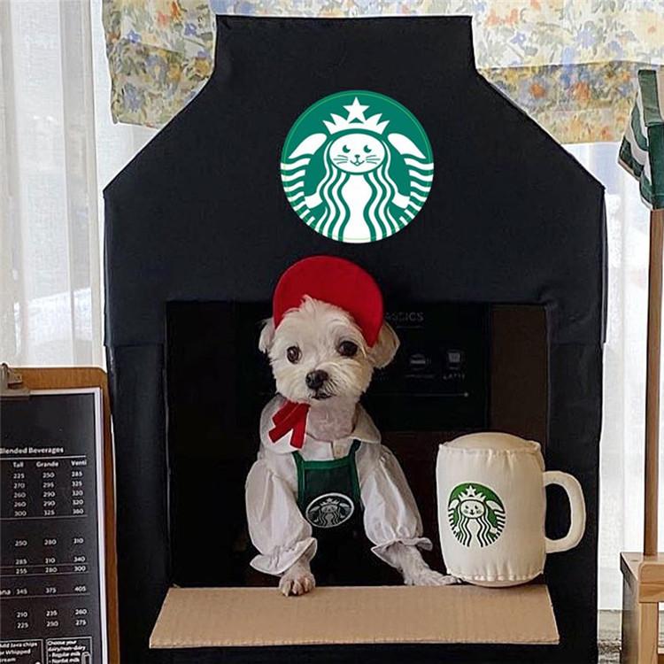 猫服 犬服 スターバックス スタバ エプロン ドッグウェア 韓国ペット服 コスプレ クリスマス ペット用品 散歩 お洒落 犬の服 ｓ ｌ 冬服 秋 春 ペット 犬猫兼用 Dog04 アル専門店 通販 Yahoo ショッピング