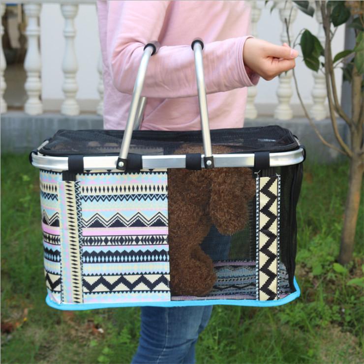 ペット用(小型)キャリーバッグ 蓋付き篭 インテリア