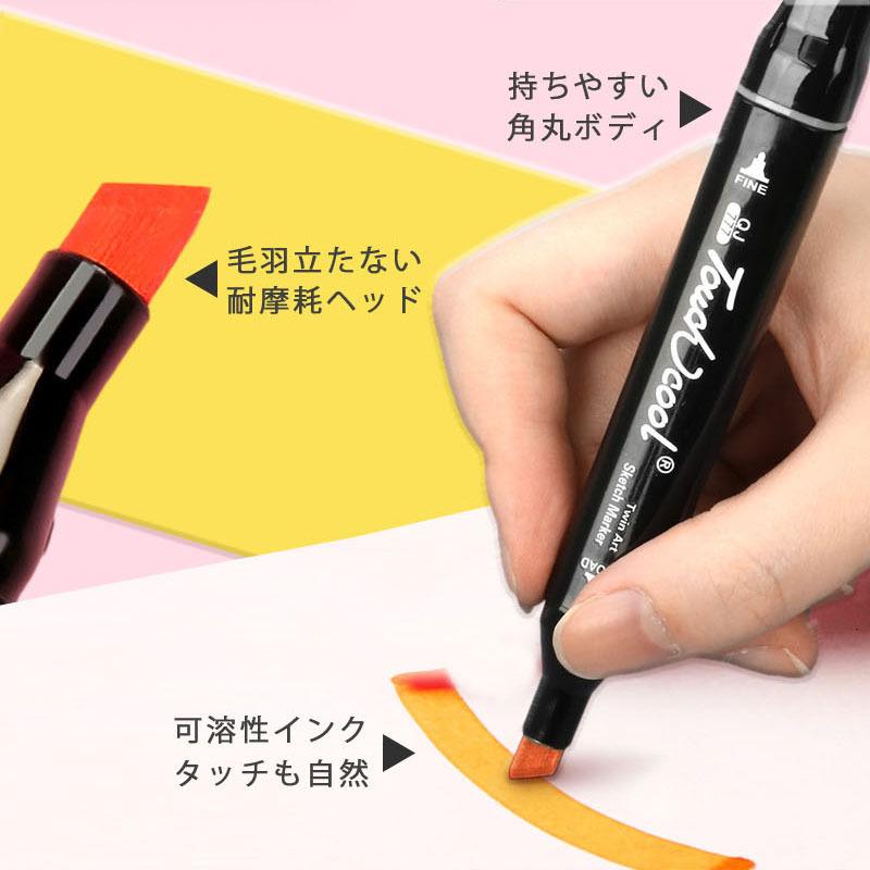 未使用未使用アルコールマーカーペン 80色 ケース付 イラスト用 コピック 画材 アルコールマーカーペン 80色 ケース付 イラスト用 コピック