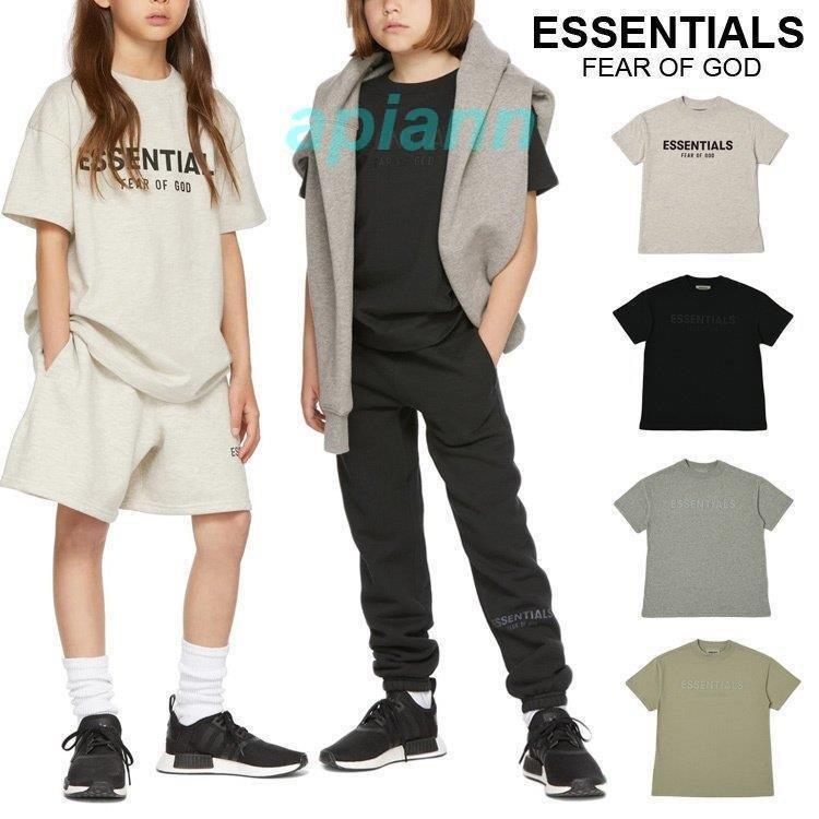 100 本物保証 キッズ Tシャツ 女の子 男の子 トップス ブランド Fear Of God Fog 親子コーデ シンプル 半袖 ユニセックス ロゴ プリント 110 1 130 注目ブランド Www Sei Ba Gov Br