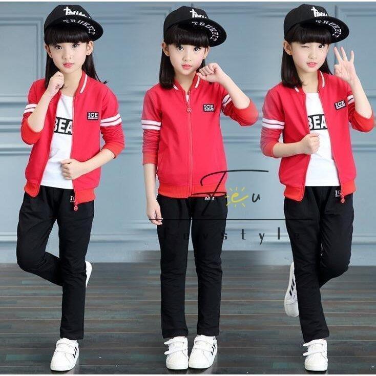 子供ジャージ 男女兼用 上下セット スウェット3点セットアップ トレーニングウェア 女の子 スポーツウェア キッズ 春秋服 男の子 愛用