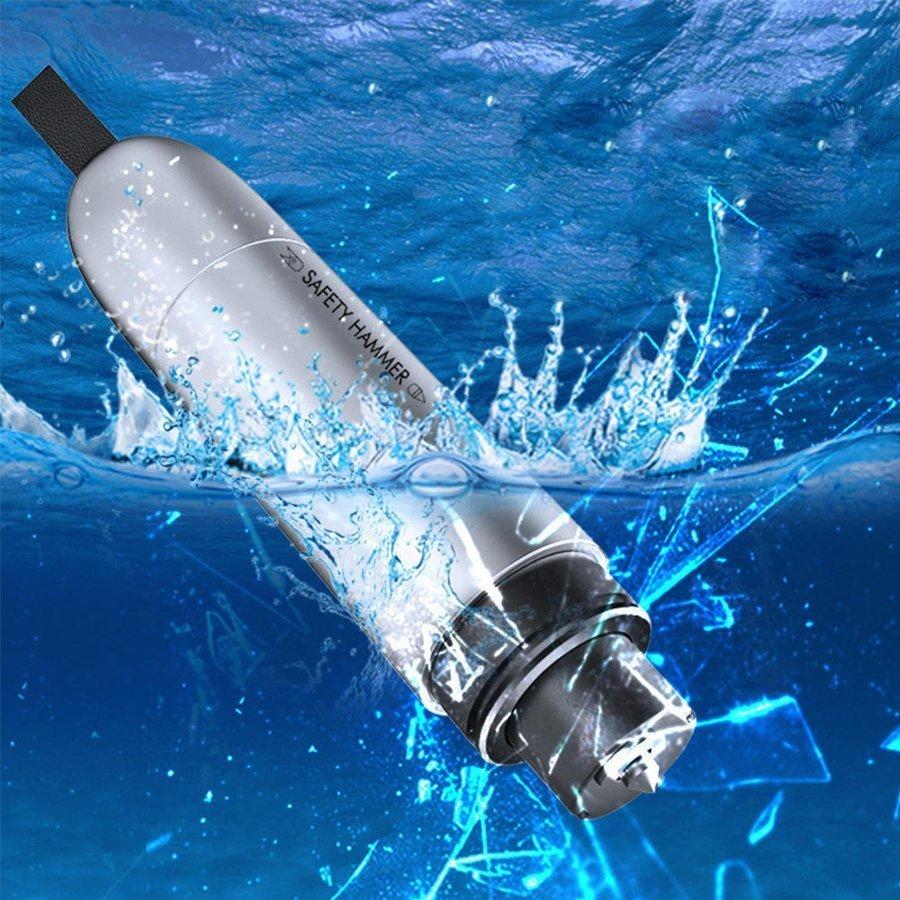 緊急脱出ハンマー シートベルトカッター 多機能 一秒脱出 水中適用 安全ハンマー テスト用ガラス付 小型軽量 持ち運び便利 常備品 緊急防災 車脱出用 祝日