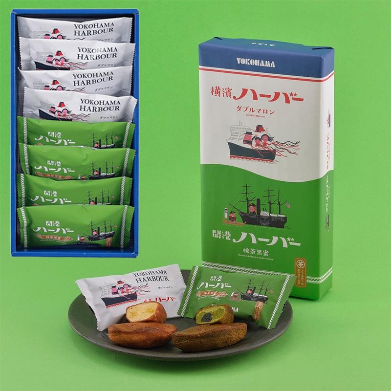 スイーツ、洋菓子 ありあけ 横浜 ハーバー ダブルマロン 抹茶黒蜜 各8 