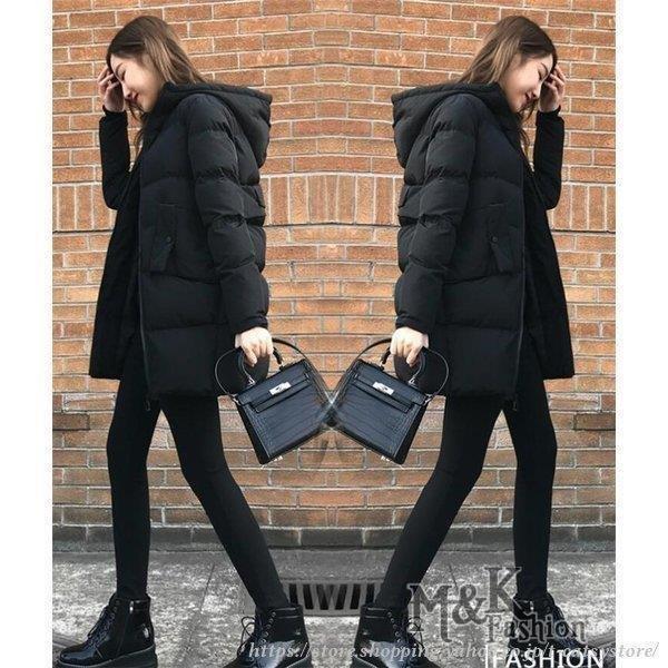 東京の格安割引 中綿ジャケット レディース ブルゾン ロング丈 中綿コート アウター 冬 防寒 ダウンコート フード付き セール 半額以下 Gangwal Me