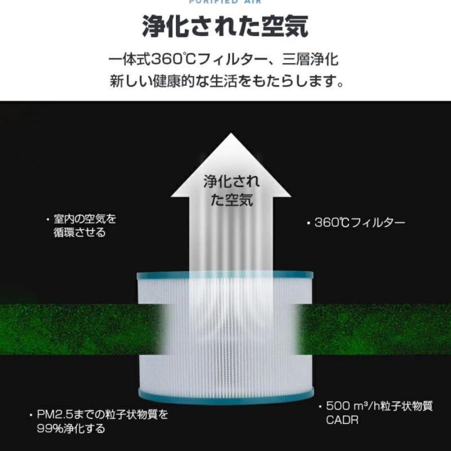 タワーファン 60cm 空気清浄機 4in1 UV除菌機能付き 送風 冷暖風切替 家電 8段階風量調節 羽なし 自動首振り タイマー｜fmld｜10