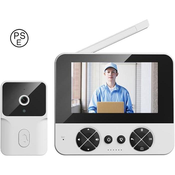 新品未開封✨インターホン ワイヤレスドアホン カメラ付き通話録画 wifi防犯 インターホン ワイヤレス 工事不要 テレビドアホン 通話 ドアホン