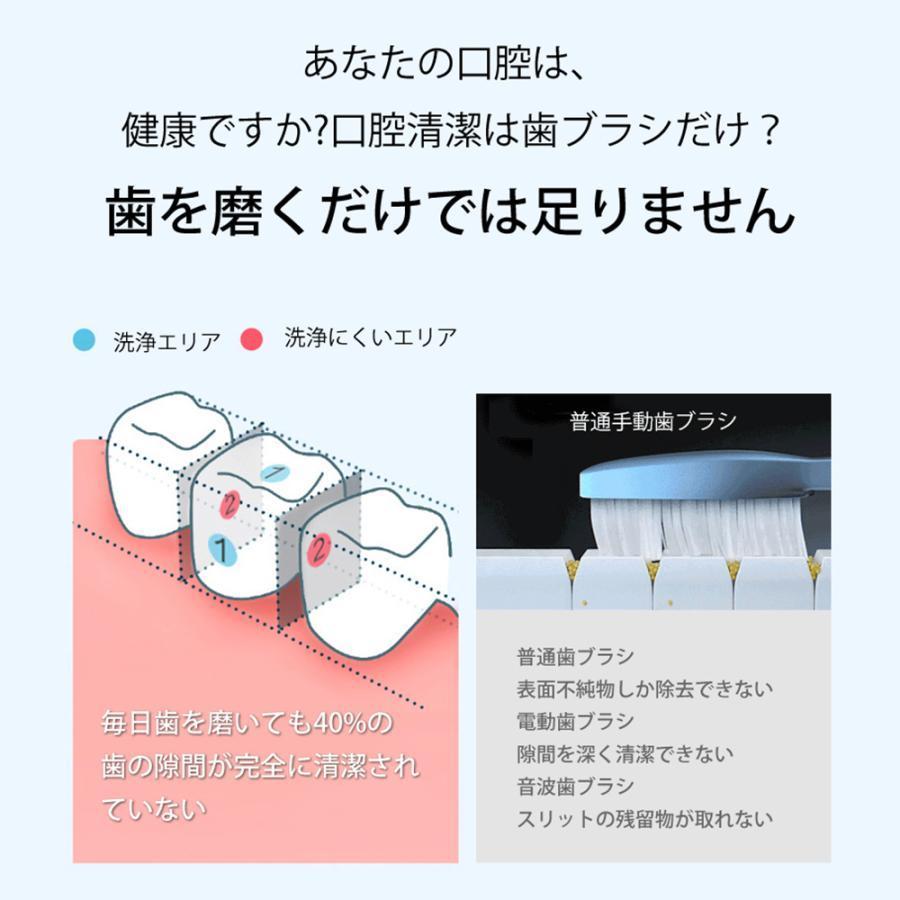 口腔洗浄器 ジェットウォッシャー 歯垢除去 電動 口内洗浄機 大容量800ml 高圧の水噴射 口臭改善 防水機能 水圧10段階 家庭 旅行の画像