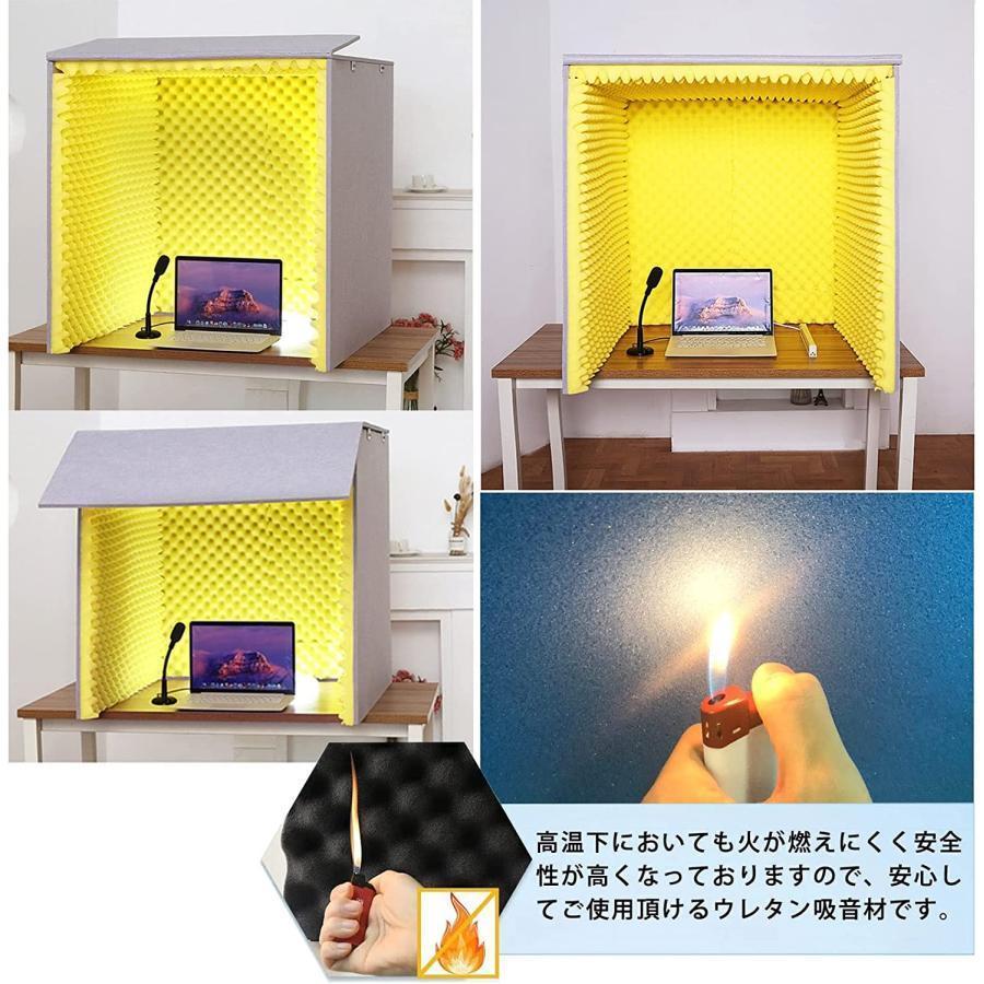 簡易防音室 防音ボックス 防音室 1人用 卓上パーテーション 防音ブース 防音個室 在宅ワーク 会議 ライブ用スペース アナウンサー用 ラジオ放送用 テーブルに置いてください
