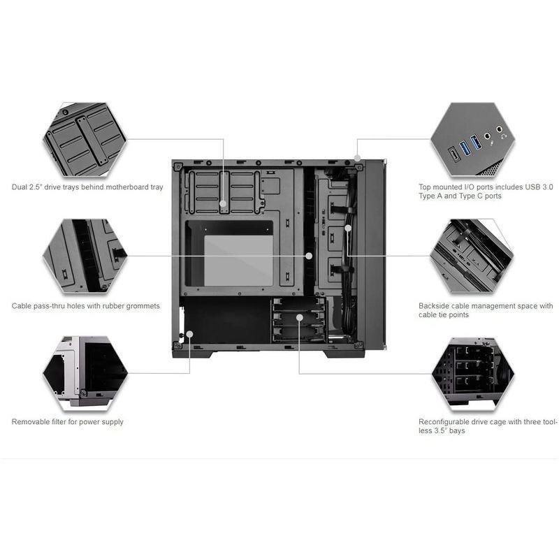 SilverStone Lucidシリーズ 強化ガラス製PCケース SST-LD01 26001 ブラック Lucidシリーズ 強化ガラス製PCケース SST LD01 ブラック