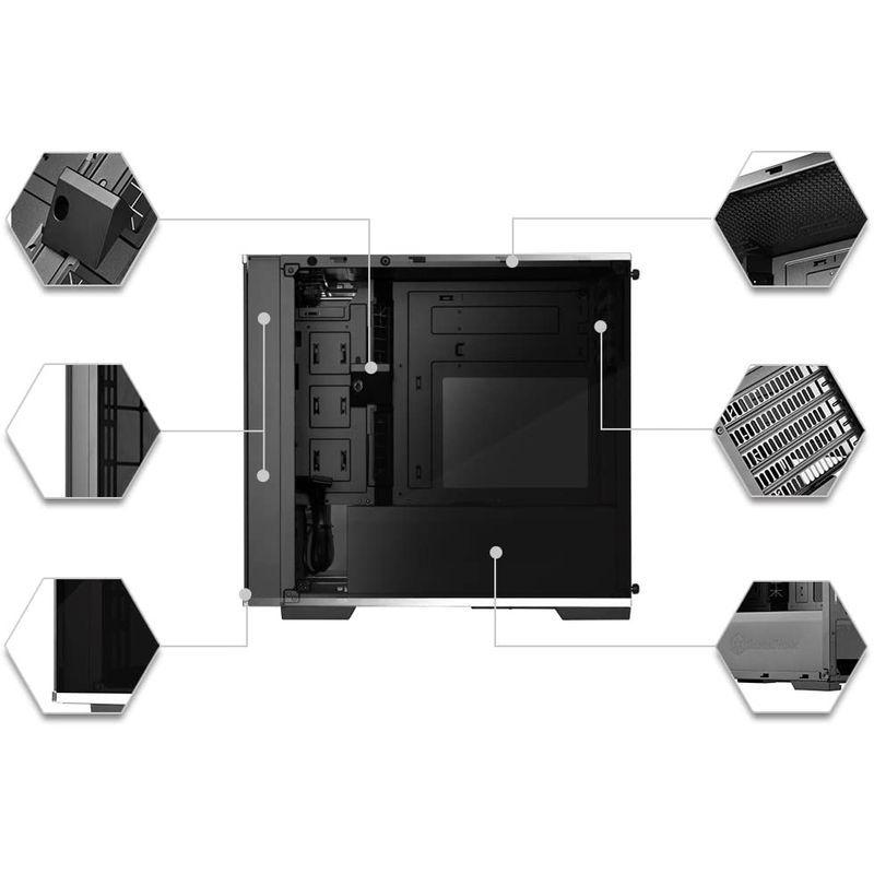 SilverStone Lucidシリーズ 強化ガラス製PCケース SST-LD01 26001 ブラック Lucidシリーズ 強化ガラス製PCケース SST LD01 ブラック