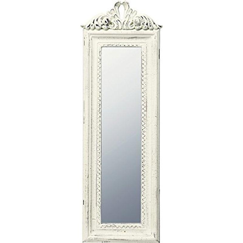 ユーパワー ミラー・鏡 ホワイト W17×H53×D3cm 壁掛け鏡、ウォールミラー - ilgaimportadora.com
