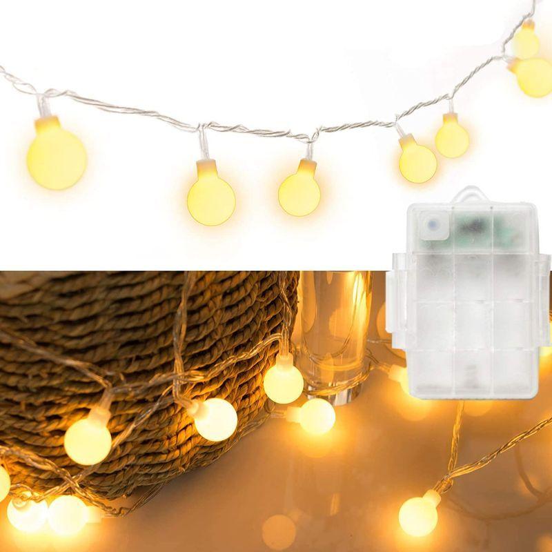 贈り物 イルミネーションライト 5M 50個LED 電池式 クリスマスツリーライト フェアリーライト 適してベッドルーム|アウトドア|電飾|キャンプ  洗濯バサミ