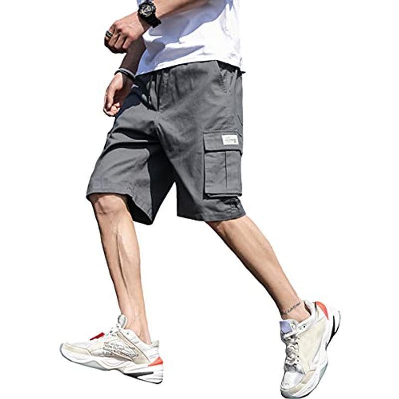 1421円 往復送料無料 サン ブローゼ ハーフ カーゴパンツ カッコイイ オシャレ 短パン カジュアル 半ズボン メンズ グレー L