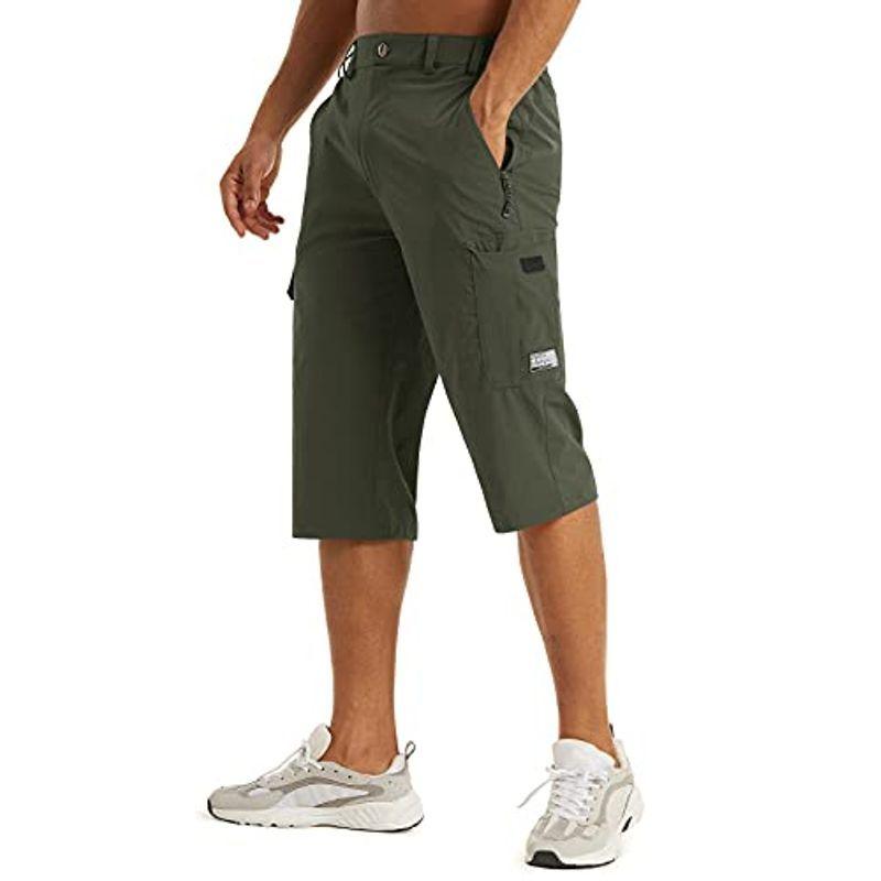 77 Off Kefitevd 登山 ハーフパンツ メンズ ドライ 七分丈 カーゴパンツ 5ポケット付き Od グリーン 3xl