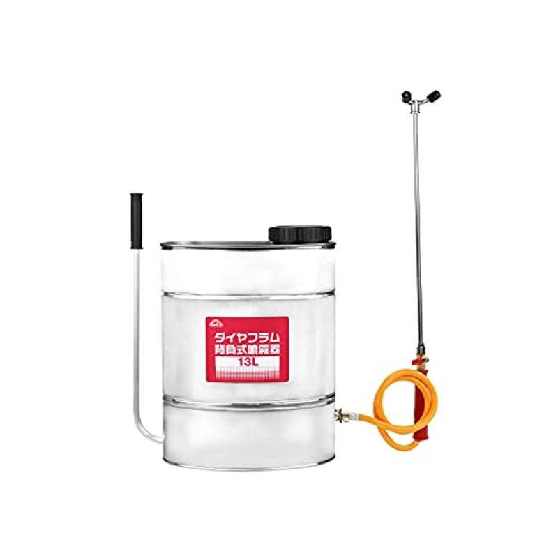 セフティー3 ダイヤフラム背負式噴霧器 13L ステンレス 日本製 2頭口ノズル付き