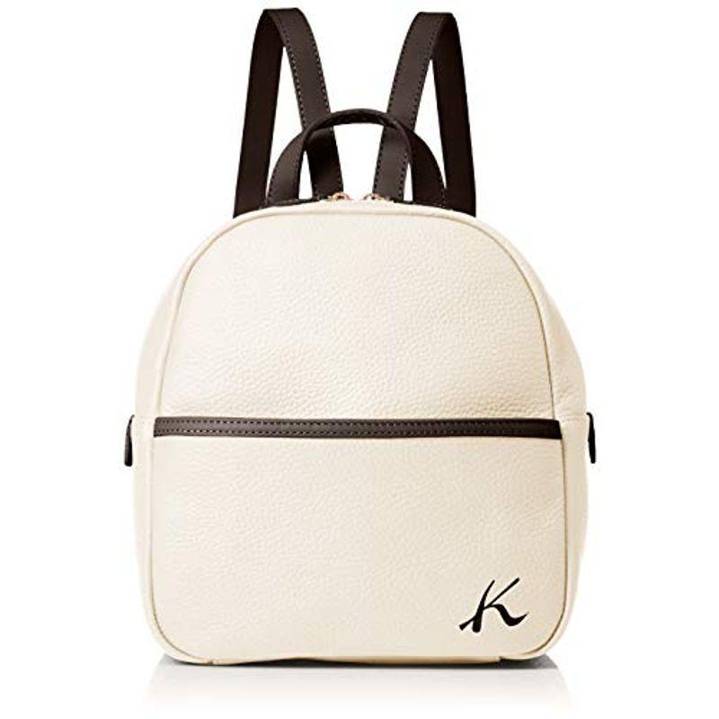 キタムラ キズが目立ちにくい型押し バッグ リュック メンズファッション R 0675 アイボリー チョコ 白