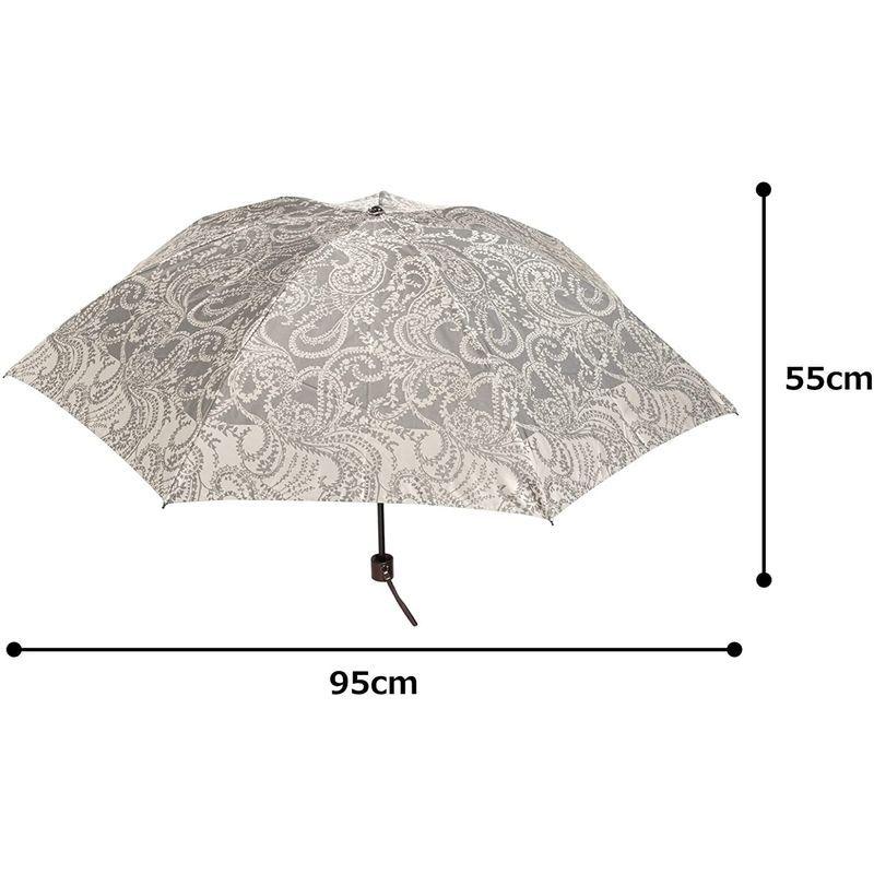 グラシト Gracito 婦人 甲州織先染 ペイズリー柄 3段式ミニ傘 サーモンピンク 55cm 7r d 超特価sale開催