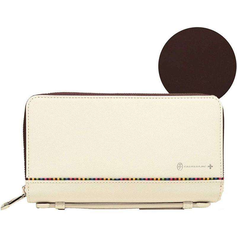 カステルバジャック 長財布 ラウンドファスナー 持ち手付き アーチ メンズ 31 ホワイト 長財布 ラウンドファスナー 持ち手付き アーチ メンズ ホワイト
