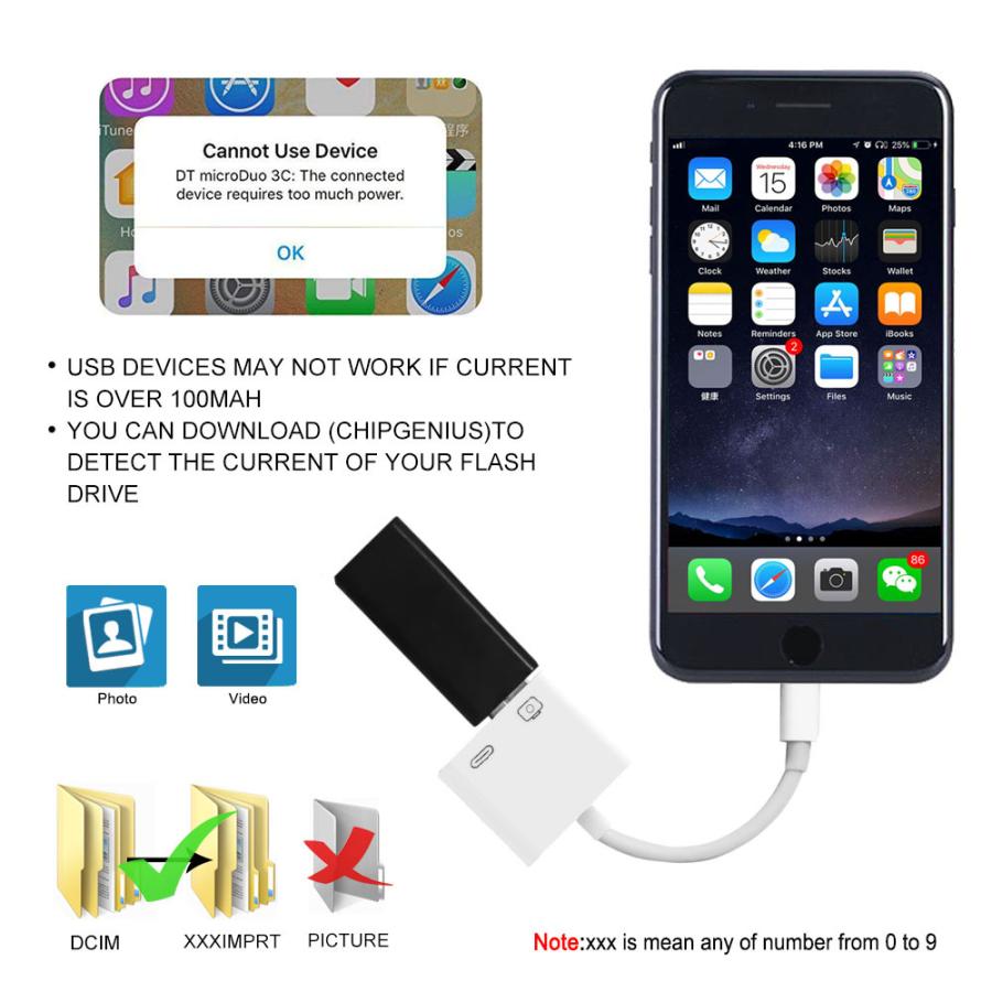 iPhone USB 変換 アダプタ Lightning USB 変換 ケーブル USBカメラアダプタ｜fmp1shop｜04