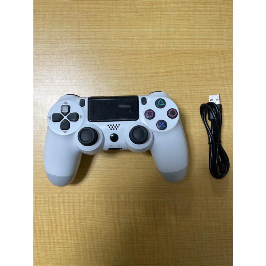 PS4（プレステ4）コントローラー　PS4コントローラbluetooth用互換性 ワイヤレス振動ジョイスティックPS4用ゲームコンソールパッド 箱付　ホワイト｜fmp1shop｜02