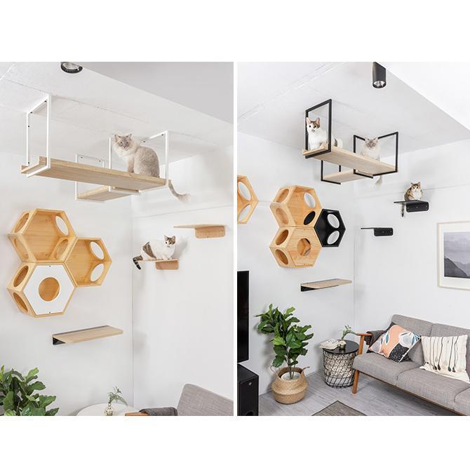 猫用 猫 キャットステップ キャットウォーク 壁付け キャットステップ MYZOO マイズー AVENUE 60cm キャットステップ 猫用 キャットウォーク 壁付け 間柱