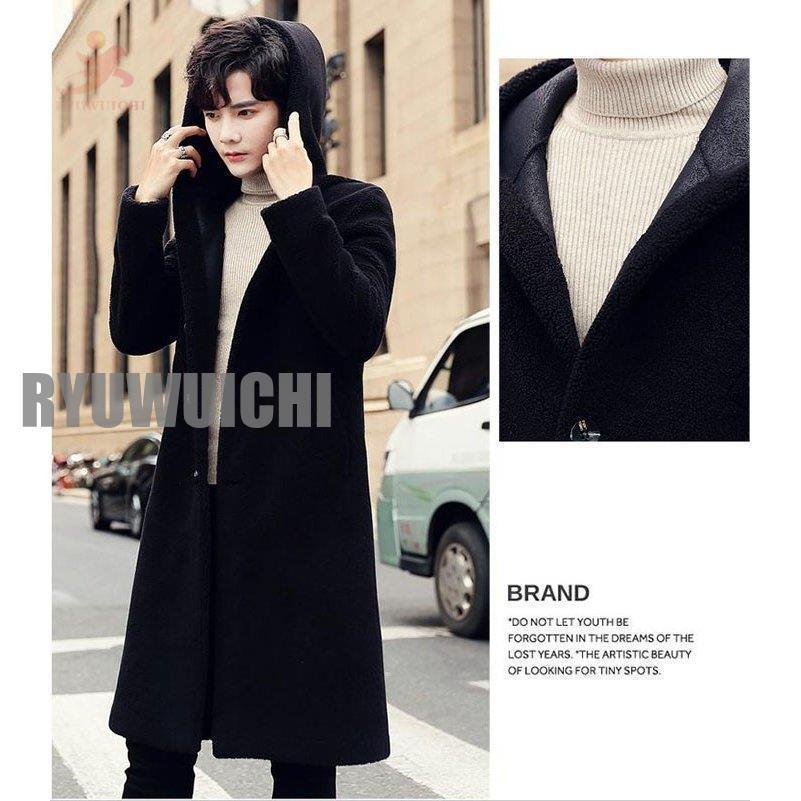 チェスターコート メンズ 大きいサイズ アウター 無地 トレンチコート メンズ ロング丈 通勤 メンズ ポロ衿 帽子付き チェスターコート 大きいサイズ アウター 無地 トレンチコート ロング丈 通勤 ブラック ブルー コーヒー