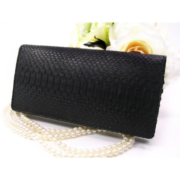 在庫一掃 蛇革財布 ダイヤモンドパイソン 長財布 無双 つや消し ブラック 本革 開運アイテム 新規購入 Clinilab Net